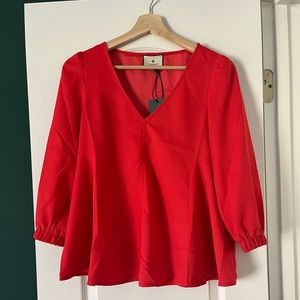 COPY - NWT Red “Easton” Top from Tuckernuck XS
